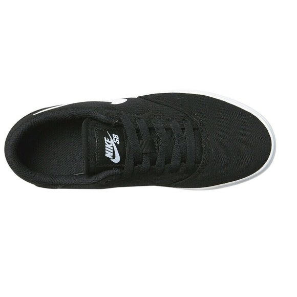 Nike SB Check Canvas GS Black White Kids Skate Sneakers 905373 003 - Picture 4 of 5